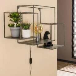 Wietse Wandschap Vierkant - Metaal - Grijs 8 Wietse Wandschap Vierkant - Metaal - Grijs -Tuinmeubel Winkel 1000076614 0102