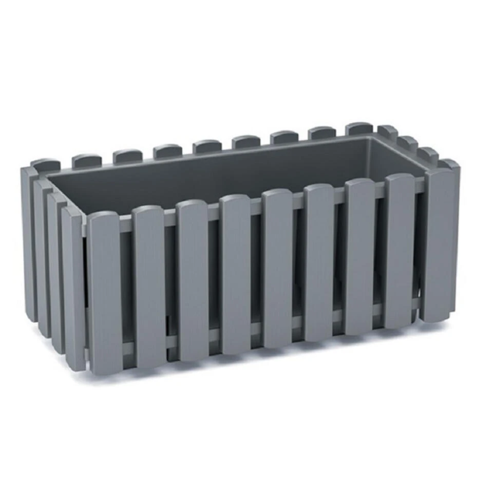 Prosperplast Plantenbak - 38 X 18 X 16 Cm - Grijs - Met Droogmeter 3 Prosperplast Plantenbak - 38 X 18 X 16 Cm - Grijs - Met Droogmeter