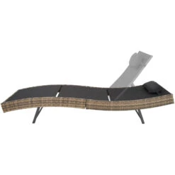 Tectake - Ligbed Delphine- 211 Cm Lang - Natuur -Tuinmeubel Winkel 1000077828 0102