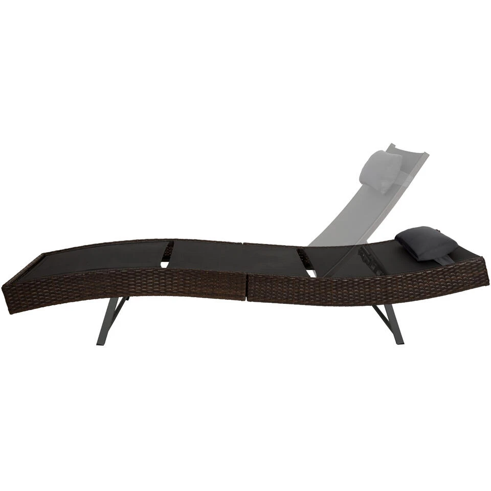 Tectake - Wicker Ligbed Delphine, Mixed Bruin, 211 Cm Lang 5 Tectake - Wicker Ligbed Delphine, Mixed Bruin, 211 Cm Lang - Afbeelding 3