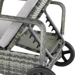 Tectake - Wicker Ligbed Cassis Ligstoel Zonnebed - Grijs 9 Tectake - Wicker Ligbed Cassis Ligstoel Zonnebed - Grijs -Tuinmeubel Winkel 1000077840 0103