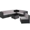 Tectake - Wicker Loungeset Verona Zwart -Tuinmeubel Winkel 1000077852