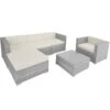 Tectake - Loungeset Milaan - Wicker - Lichtgrijs 1 Tectake - Loungeset Milaan - Wicker - Lichtgrijs -Tuinmeubel Winkel 1000077877