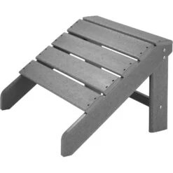 Tectake - Tuinstoel Joan Met Voetsteun En Tafel - Grijs -Tuinmeubel Winkel 1000078033 0103