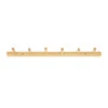 QUVIO Wandkapstok Met 6 Haken - Hout - Lichtbruin -Tuinmeubel Winkel 1000081847