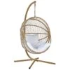 Beliani Hangstoel ACRI - Beige Pe Rotan 1 Beliani Hangstoel ACRI - Beige Pe Rotan -Tuinmeubel Winkel 1000082570