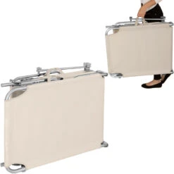 Tectake - Ligbed Met Zonnedak Beige 9 Tectake - Ligbed Met Zonnedak Beige -Tuinmeubel Winkel 1000083093 0103