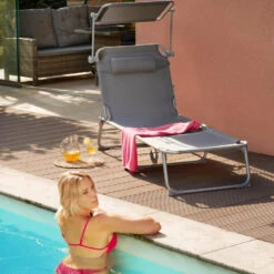 Tectake - Zonnestoel Chloé - Set Van 2 Ligbedden - Beige 8 Tectake - Zonnestoel Chloé - Set Van 2 Ligbedden - Beige -Tuinmeubel Winkel 1000083238 0102