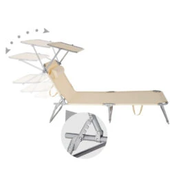 Tectake - Zonnestoel Chloé - Set Van 2 Ligbedden - Beige 9 Tectake - Zonnestoel Chloé - Set Van 2 Ligbedden - Beige -Tuinmeubel Winkel 1000083238 0103