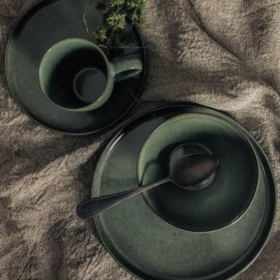 Dutch Rose Bord 27 Cm Groen 4 Dutch Rose Bord 27 Cm Groen - Afbeelding 3