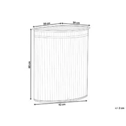 Beliani Mand BADULLA - Wit Bamboehout -Tuinmeubel Winkel 1000087125 0102