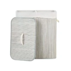 Beliani Mand KANDY - Grijs Bamboehout -Tuinmeubel Winkel 1000087126 0104