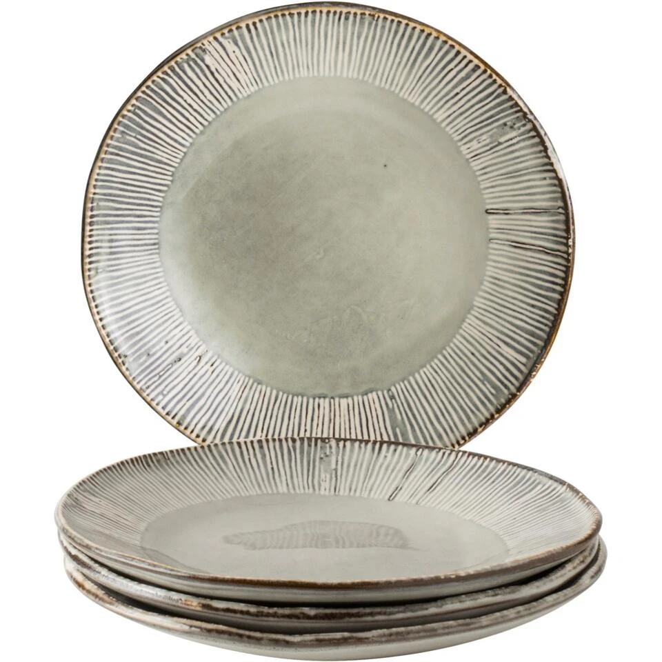 Dutch Rose Giftset 4 Borden 21,5 Cm Creme 4 Dutch Rose Giftset 4 Borden 21,5 Cm Creme - Afbeelding 2