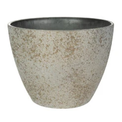 Ter Steege Bloempot/plantenpot - Buiten - Beige/goud - D19/H15 Cm