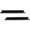MISOU Wandplank Zwevend Fotoplank Boekenplank 2 Stuks Zwart 58x10x4cm MDF 2 MISOU Wandplank Zwevend Fotoplank Boekenplank 2 Stuks Zwart 58x10x4cm MDF -Tuinmeubel Winkel 1000087722
