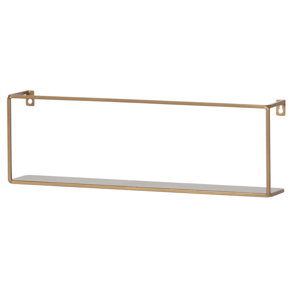 WOOOD Meert Wandplank - Metaal - Goud - 16x50x8 6 WOOOD Meert Wandplank - Metaal - Goud - 16x50x8 - Afbeelding 4
