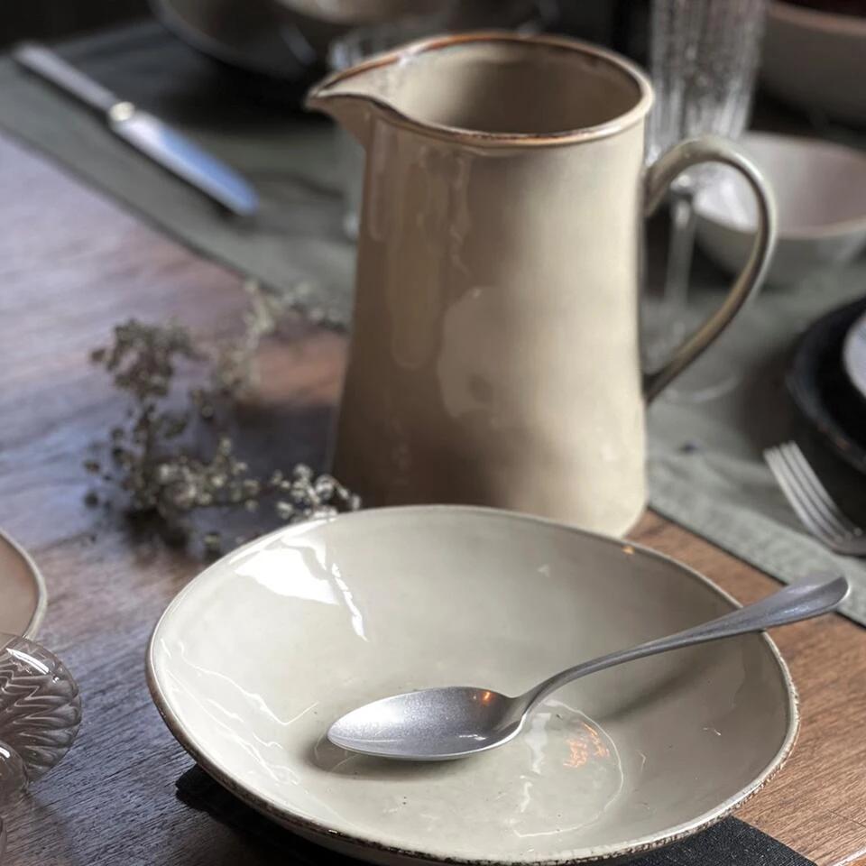 Dutch Rose Giftset 4 Borden Diep 23,5 Cm Creme 4 Dutch Rose Giftset 4 Borden Diep 23,5 Cm Creme - Afbeelding 3