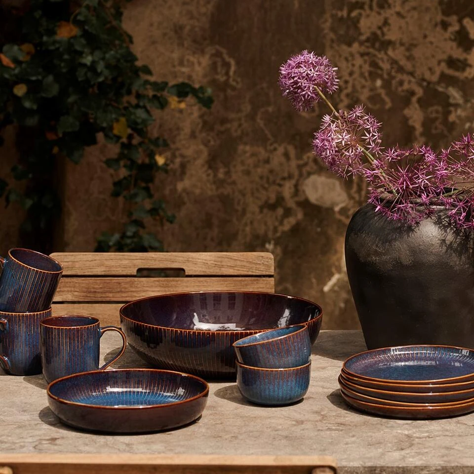 Dutch Rose Sapphire Bord 21.5 Blauw 6 Dutch Rose Sapphire Bord 21.5 Blauw - Afbeelding 4