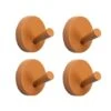 KidsDepot Kapstokhaak Xion 4 St 8 Cm Hout Terracottakleurig