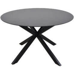 Crest Tuintafel Rond - Glas - Zwart -Tuinmeubel Winkel 1000088286 0102