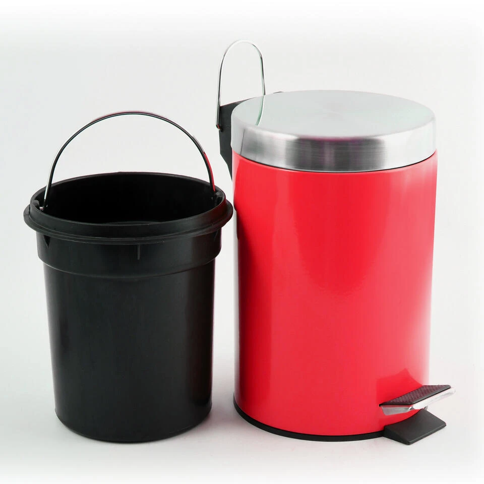 MSV Badkamer/toilet Pedaalemmer - Rood - 3 Liter - 17 X 25 Cm 5 MSV Badkamer/toilet Pedaalemmer - Rood - 3 Liter - 17 X 25 Cm - Afbeelding 3
