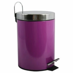 MSV Badkamer/toilet Pedaalemmer - Paars - 3 Liter - 17 X 25 Cm