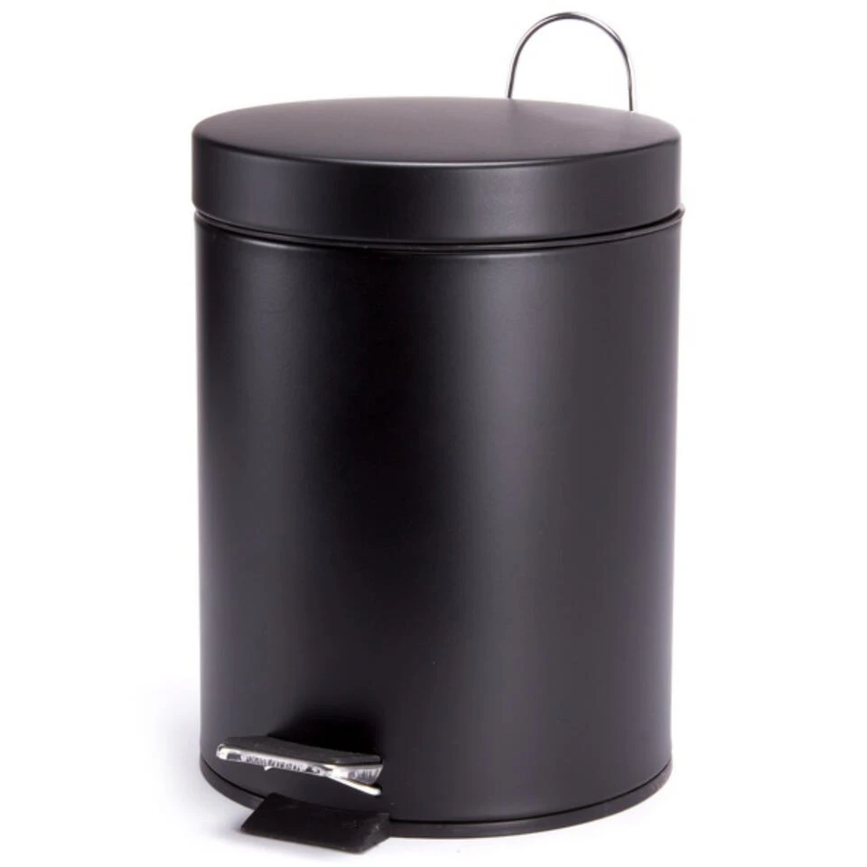 MSV Badkamer/toilet Pedaalemmer - Zwart - 5 Liter - 20 X 28 Cm 3 MSV Badkamer/toilet Pedaalemmer - Zwart - 5 Liter - 20 X 28 Cm
