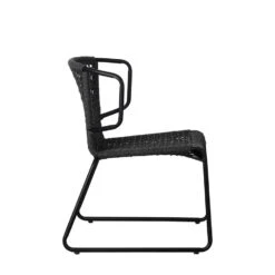 Tuinstoel Dora Touw Antraciet - 61x57x77 Cm - Touw - Grijs -Tuinmeubel Winkel 1000092415 0103