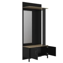 Diagone Entreekast Store - Incl Stang En Spiegel - 190 Cm Hoog - Zwart 8 Diagone Entreekast Store - Incl Stang En Spiegel - 190 Cm Hoog - Zwart -Tuinmeubel Winkel 1000092477 0103