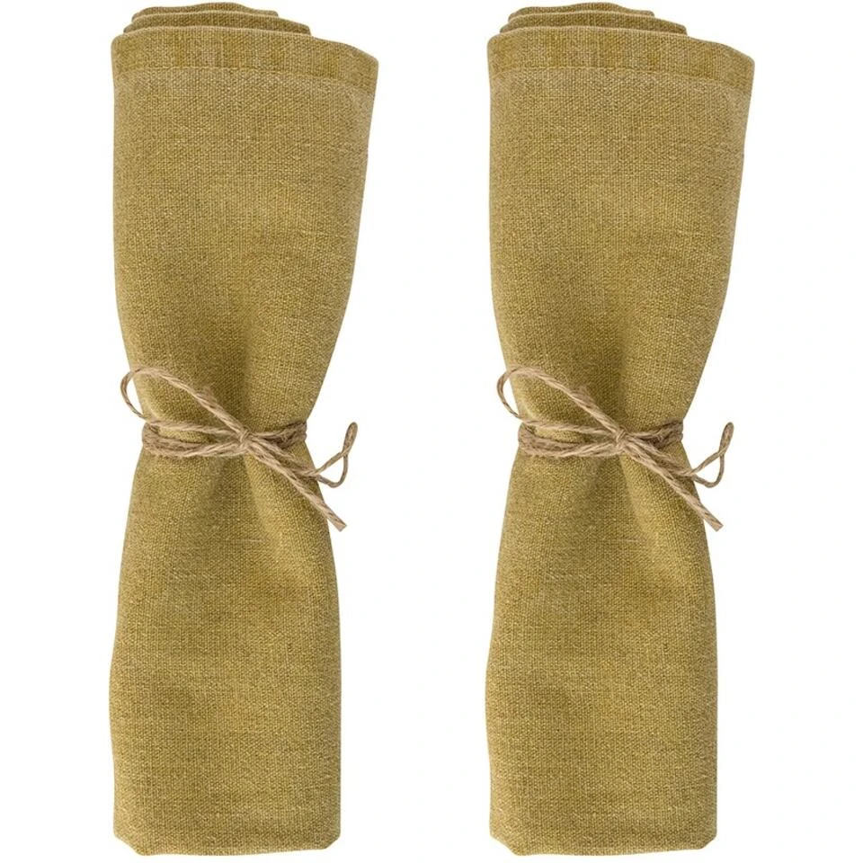 Laura Ashley Set 2 Servetten Daniela Oil Geel Uni 4 Laura Ashley Set 2 Servetten Daniela Oil Geel Uni - Afbeelding 2