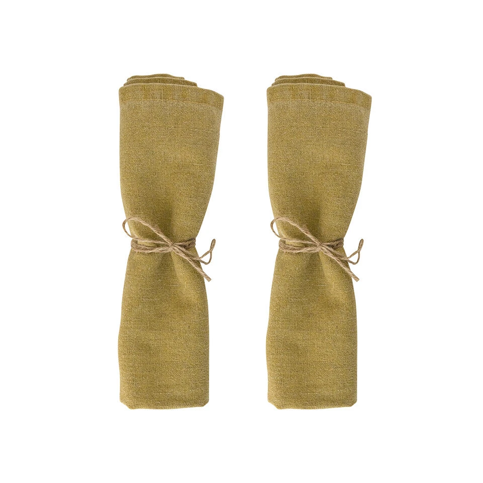 Laura Ashley Set 2 Servetten Daniela Oil Geel Uni 3 Laura Ashley Set 2 Servetten Daniela Oil Geel Uni