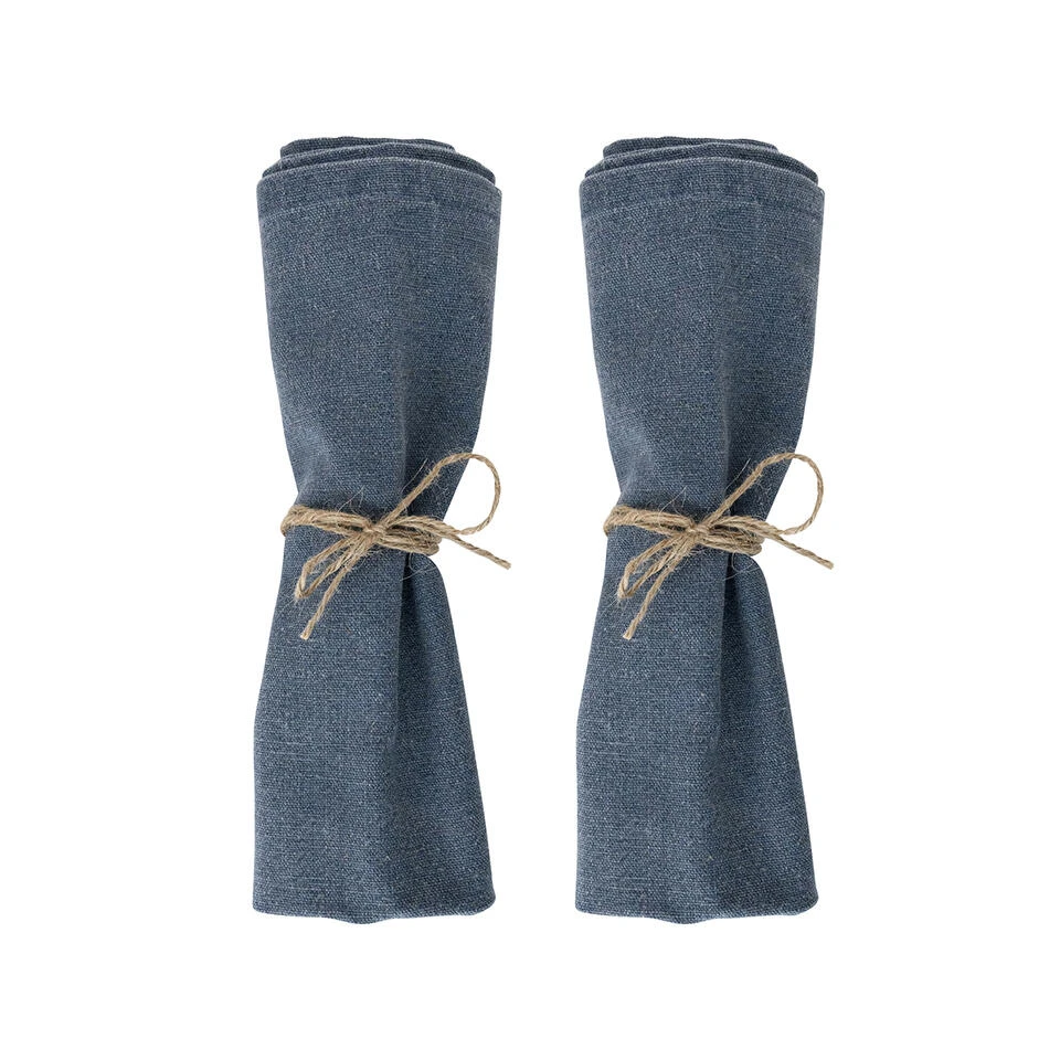 Laura Ashley Set 2 Servetten Wild Clematis Blauw Uni 3 Laura Ashley Set 2 Servetten Wild Clematis Blauw Uni