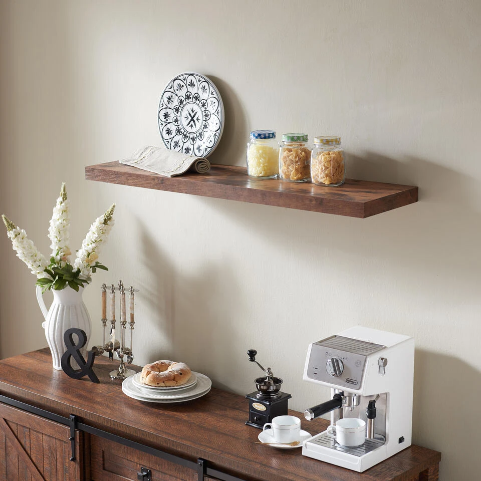 ACAZA Boekenplank Van 140 Cm Lang - Industrieel Design - Vintage Bruin 6 ACAZA Boekenplank Van 140 Cm Lang - Industrieel Design - Vintage Bruin - Afbeelding 4