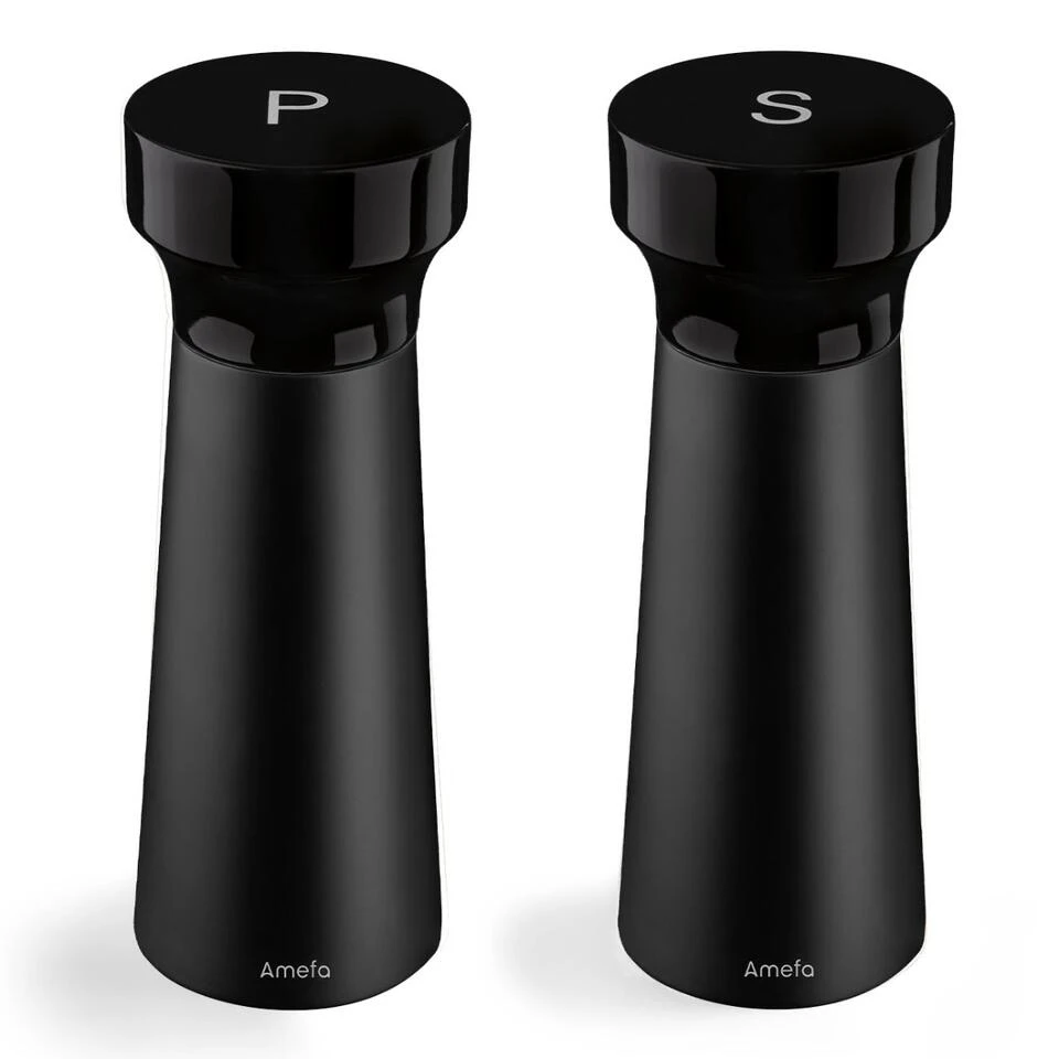 Amefa Modern - Peper- En Zoutmolenset - Zwart - 15 Cm 3 Amefa Modern - Peper- En Zoutmolenset - Zwart - 15 Cm