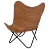 Billy Vlinderstoel Cognac - Leder - Bruin 2 Billy Vlinderstoel Cognac - Leder - Bruin -Tuinmeubel Winkel 1000094348