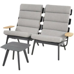 Duoset Ventus Donkergrijs - Stof - Grijs 8 Duoset Ventus Donkergrijs - Stof - Grijs -Tuinmeubel Winkel 1000094351 0103