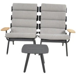 Duoset Ventus Donkergrijs - Stof - Grijs 9 Duoset Ventus Donkergrijs - Stof - Grijs -Tuinmeubel Winkel 1000094351 0104