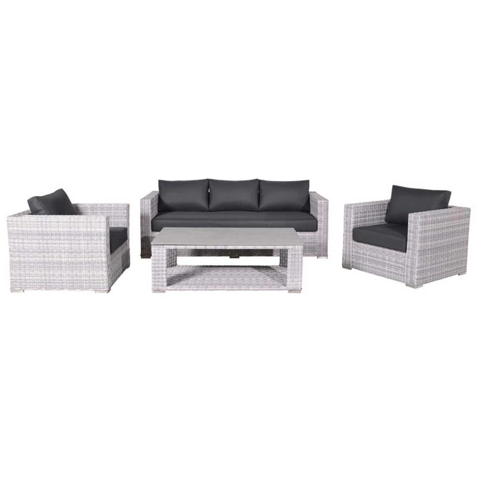 Garden Impressions Tennesee Loungeset 4-delig - Grijs 3 Garden Impressions Tennesee Loungeset 4-delig - Grijs