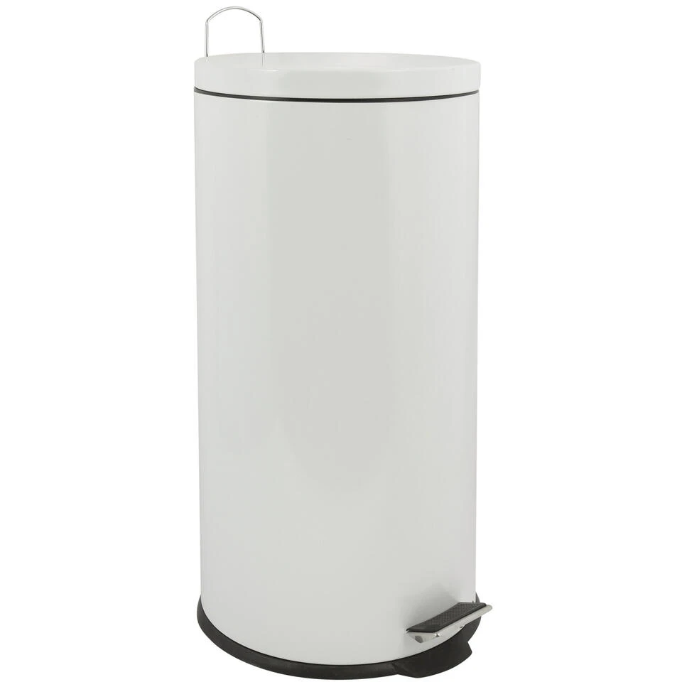 MSV Badkamer/toilet Pedaalemmer - Wit - 30 Liter - 29 X 63 Cm 4 MSV Badkamer/toilet Pedaalemmer - Wit - 30 Liter - 29 X 63 Cm - Afbeelding 2