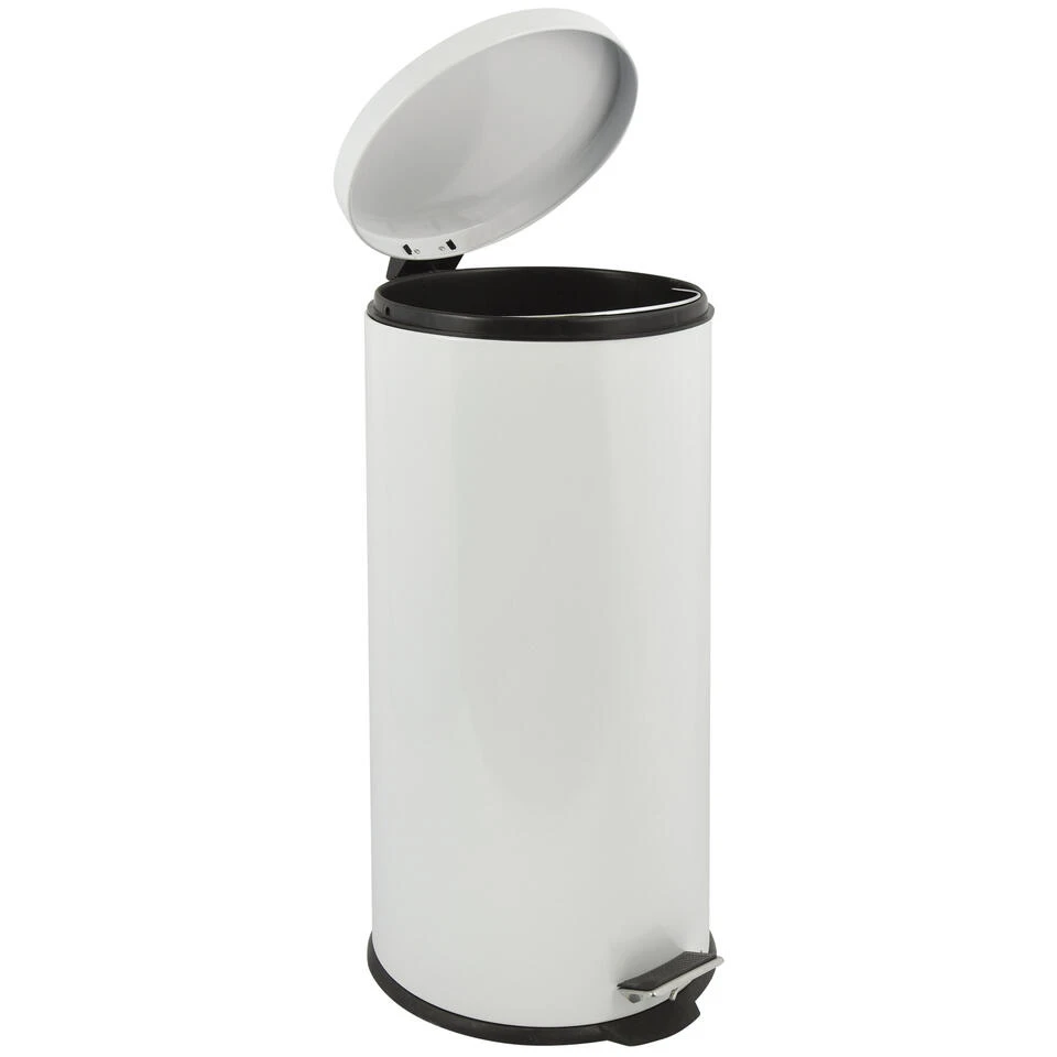 MSV Badkamer/toilet Pedaalemmer - Wit - 30 Liter - 29 X 63 Cm 5 MSV Badkamer/toilet Pedaalemmer - Wit - 30 Liter - 29 X 63 Cm - Afbeelding 3