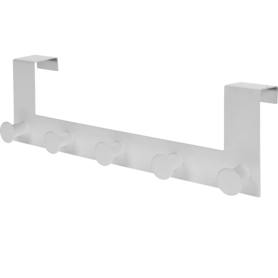 Merkloos Kastdeur Kapstok - 5 Haken - Wit - 39 Cm - Woonaccessoires 3 Merkloos Kastdeur Kapstok - 5 Haken - Wit - 39 Cm - Woonaccessoires