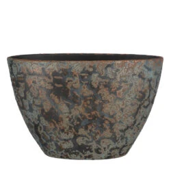 Mica Decorations Bloempot - Koperkleurig - Ovaal - 41 X 20 Cm