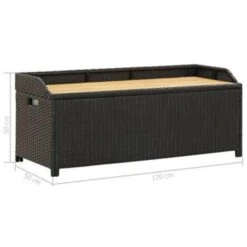 VidaXL Tuinopbergbank 120 Cm Poly Rattan Zwart -Tuinmeubel Winkel 12b92429a7ea4922a75c9d82d742940d