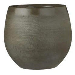 Mica Decorations Bloempot - Donkergroen - Keramiek - 26 X 23 Cm