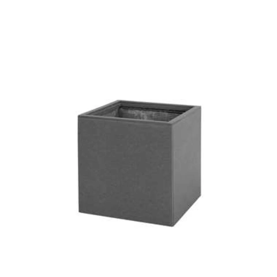 Beliani Plantenbak Voor Buiten DRIMOS - Grijs Vezelcement 4 Beliani Plantenbak Voor Buiten DRIMOS - Grijs Vezelcement - Afbeelding 2