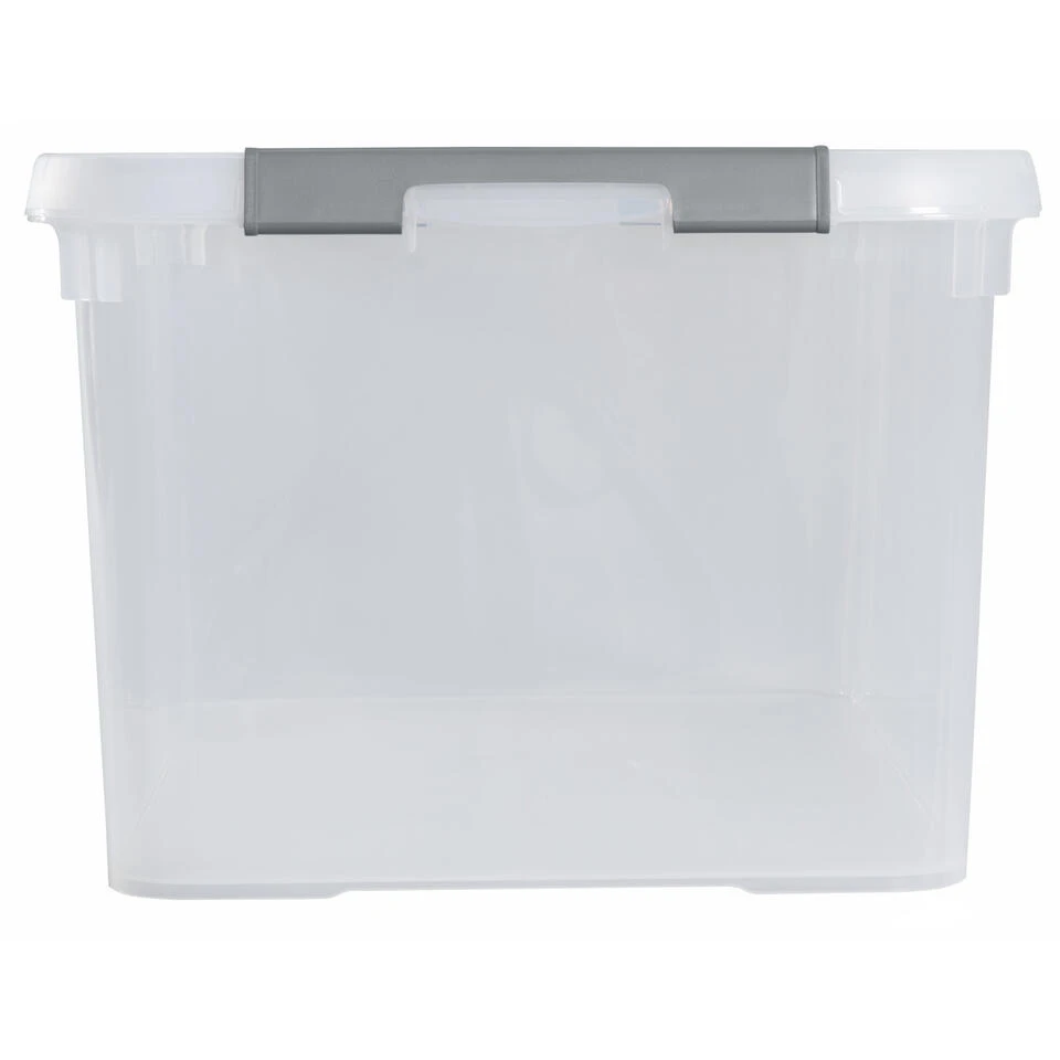 Curver Handy+ Opbergbox - 50L - 2 Stuks - Transparant Met Deksel 6 Curver Handy+ Opbergbox - 50L - 2 Stuks - Transparant Met Deksel - Afbeelding 4