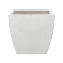 Beliani Plantenbak Voor Buiten ORICOS - Wit Klei-vezelmengsel