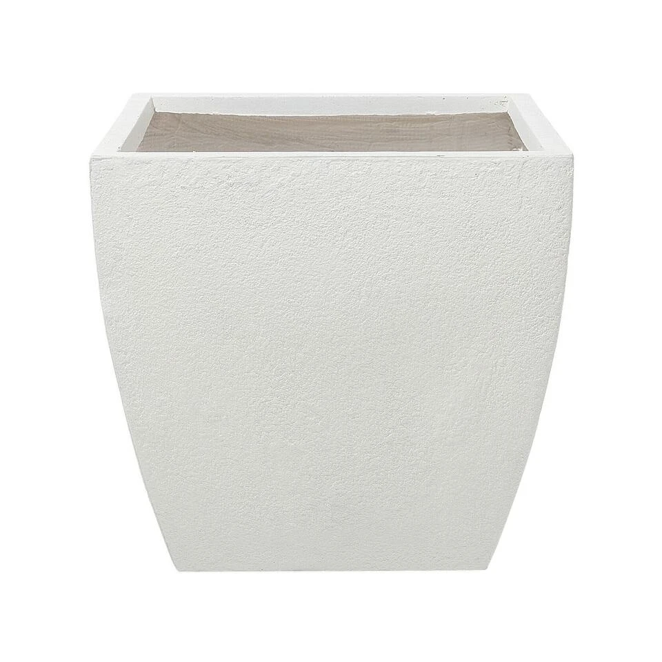 Beliani Plantenbak Voor Buiten ORICOS - Wit Klei-vezelmengsel 3 Beliani Plantenbak Voor Buiten ORICOS - Wit Klei-vezelmengsel