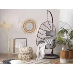 Beliani Hangstoel CASOLI - Grijs Pe Rotan 9 Beliani Hangstoel CASOLI - Grijs Pe Rotan -Tuinmeubel Winkel 1640452479 0101