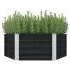 VidaXL Plantenbak Verhoogd 129x129x45 Cm Gegalvaniseerd Staal Antraciet -Tuinmeubel Winkel 1735972115